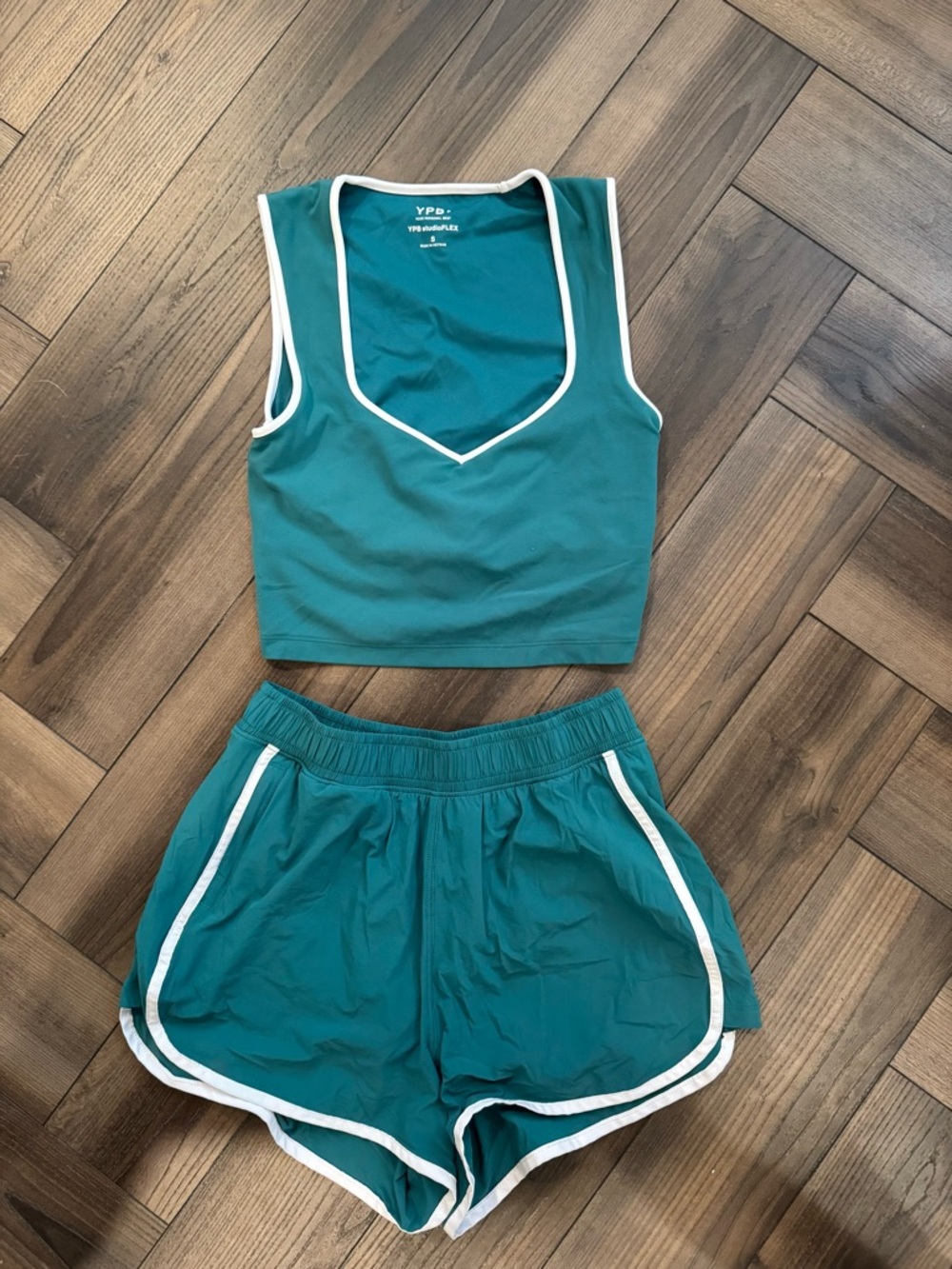 YPL Teal Athletic Shorts/Tank Set